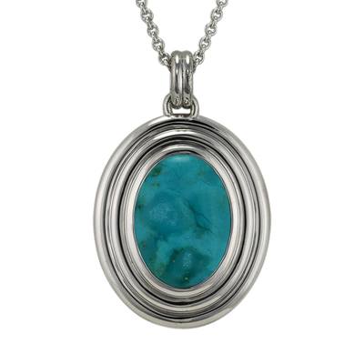 Turquoise Ribbed Cremation Pendant